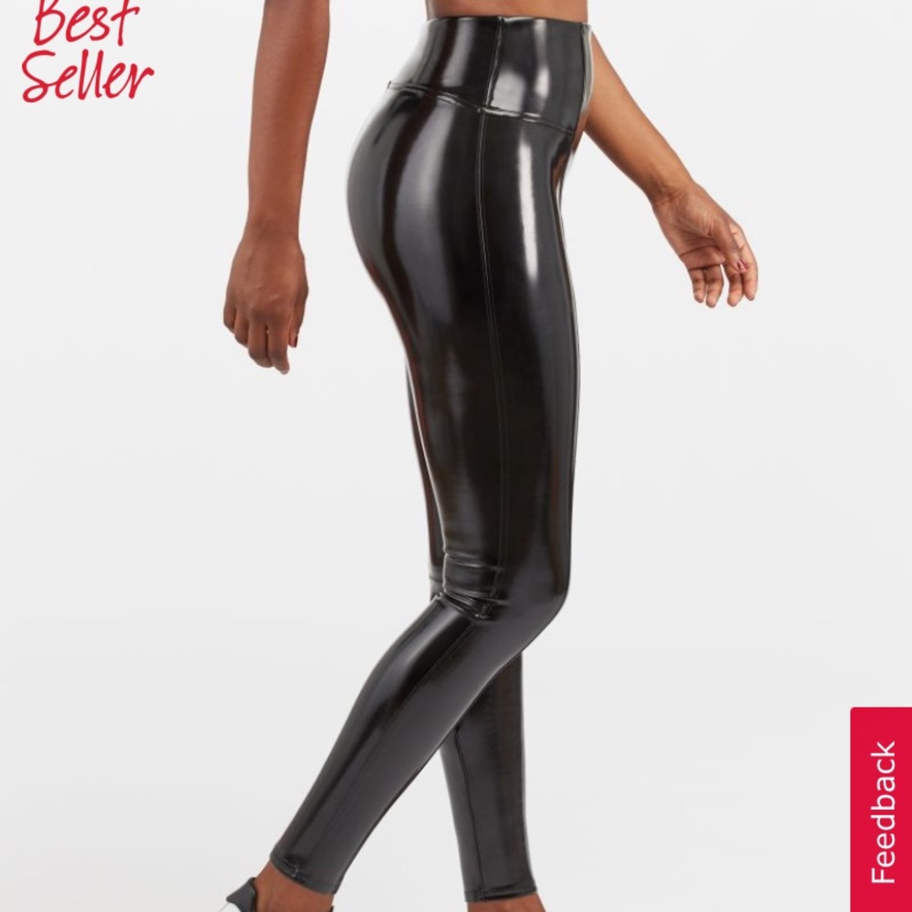 SPANX Faux Patent Leather Leggings NWT